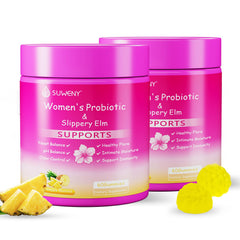 Blltzzz Her Juicy Feminine Probiotics Gummies pineapple bottle showing convenient daily pH balance support.
