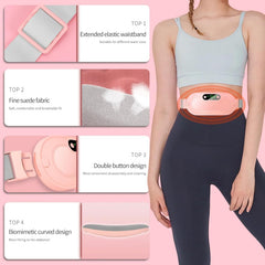 Bloat No More heating pad in soft pink color blends with your style.