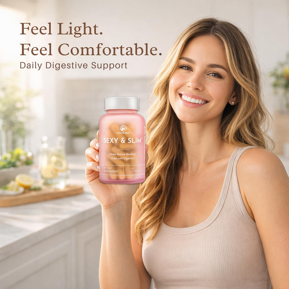 Bloat No More user enjoying comfortable digestion after a meal