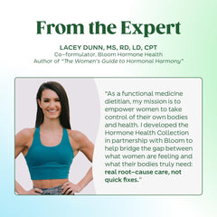 Bloom Nutrition Balance pairing image encouraging PMS symptom support