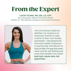 Bloom Nutrition hormone health with Detox pairing suggestion for routine optimization.