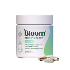 Bloom Nutrition Hormone Support Capsules bottle for hormone balance and detox