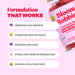 Vegan gluten-free label on Bloom Robbins Hair Gummies packaging