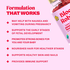 Bloom Robbins vegan gluten-free label for clean prenatal nutrition