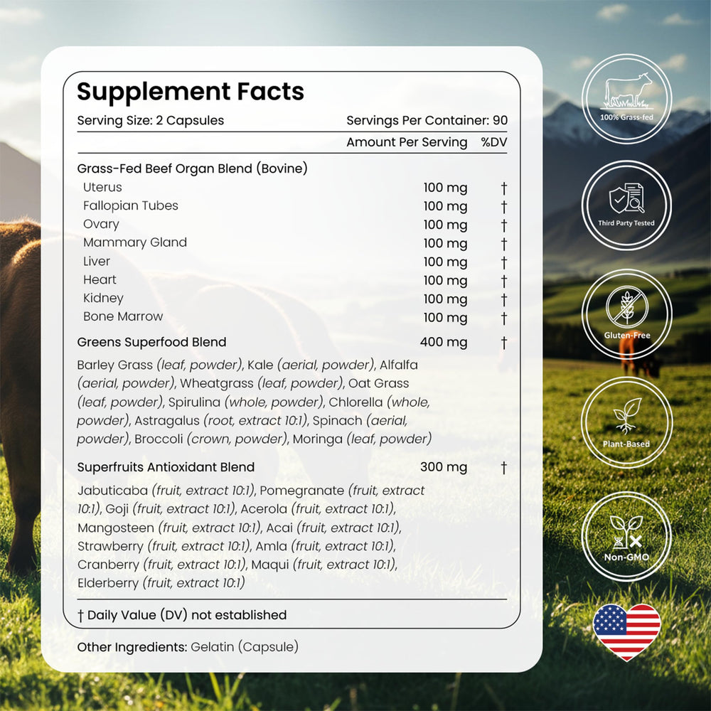 Bloomeo energy and longevity capsules bottle with CoQ10 and amino acids.