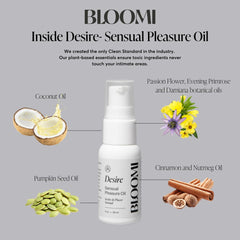 Bloomi Desire Body Oil in massage motion promoting relaxation.