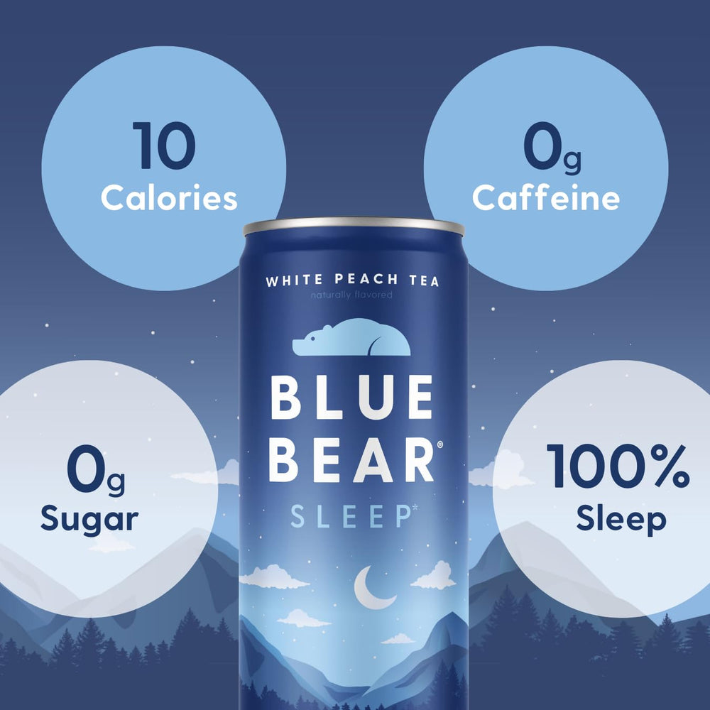 Blue Bear ingredients label featuring GABA and L-Theanine