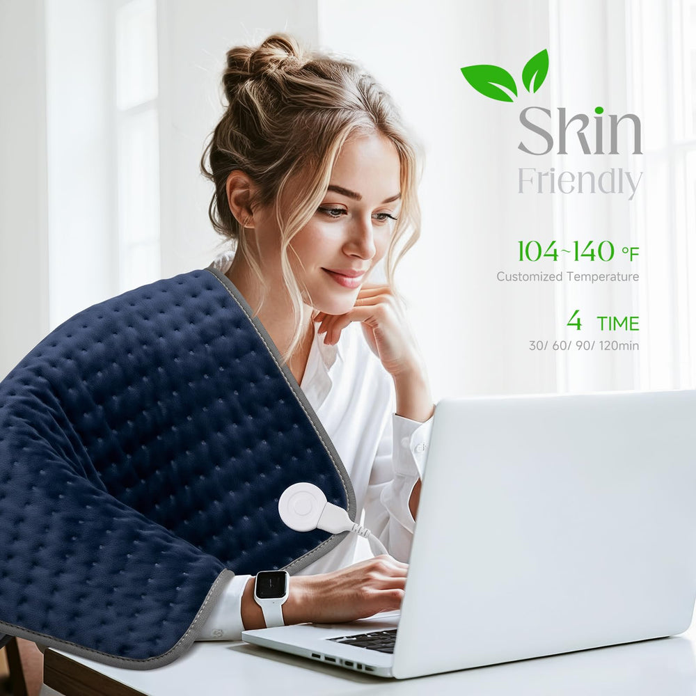 Blue Elf heating pad neck and shoulder relief ideal for easing tension after work