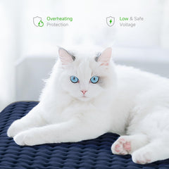 Blue Elf heating pad seven foot cord allows flexible placement on sofa