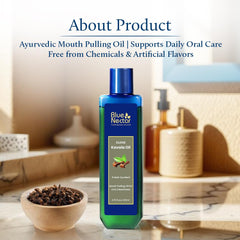 Blue Nectar alcohol-free mouthwash label on bottle