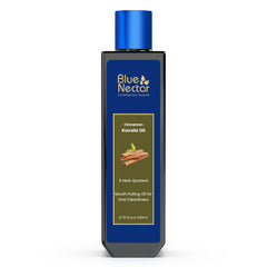 Blue Nectar Cinnamon Mouth Pulling Oil bottle supports fresh breath.