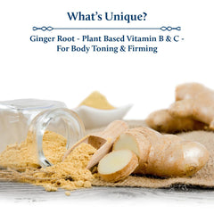 Blue Nectar Ginger Oil massage application shows easy circular motions for deeper hydration.