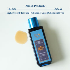 Texture of Blue Nectar oil as it absorbs into skin