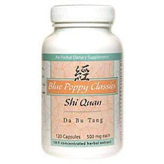 Blue Poppy Shi Quan Da Bu Tang 120 caps bottle supports balanced daily wellness
