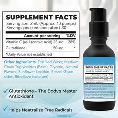 Blue Sky Bioscience Nano Glutathione dropper ready for quick uptake.