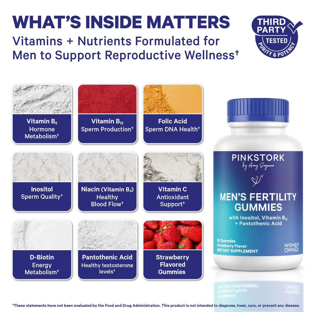 Blue Stork Fertility Gummies close-up showing gummy texture for daily use.