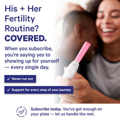 Blue Stork Mens Fertility Supplement packaging designed for easy daily use.