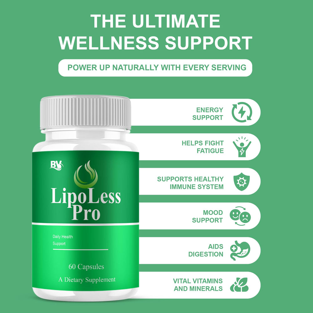 BLUE VIBE Lipoless Pro capsules in a 60-count pack