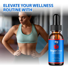 BLUE VIBE Sugar Clean dropper provides precise daily servings.