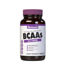 Bluebonnet BCAAs 4:1:1 bottle pour suggesting endurance support.