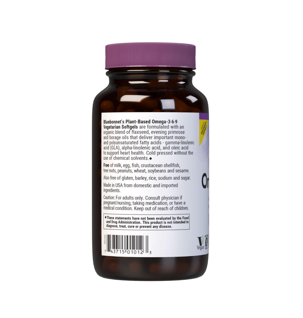 BlueBonnet cold-pressed omega-3-6-9 oil clarity highlighting purity.