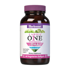 Bluebonnet Early Promise DHA bottle highlights vegetarian DHA for brain development support.