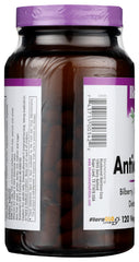 BlueBonnet Eye Antioxidant packaging on shelf shows gluten-free, non-GMO formula.