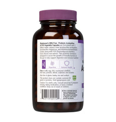 BlueBonnet Milk-Free Probiotic capsules image shows 250 servings for long-lasting supply.