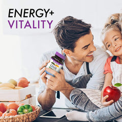 BlueBonnet One for Men organic veggie blend visual emphasizes whole-food nutrients