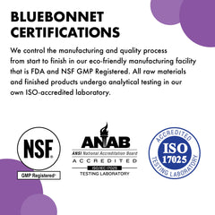 BlueBonnet recyclable packaging demonstrates eco-friendly, sustainable supplementation.