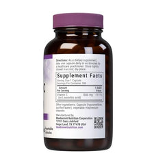 Bluebonnet Vitamin C 1000 mg capsules inside bottle show vegan capsules