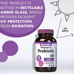 BlueBonnet amber glass bottle conveys shelf-stable freshness.