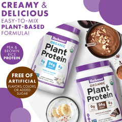 BlueBonnet yellow pea and brown rice proteins highlight sustainable sourcing.
