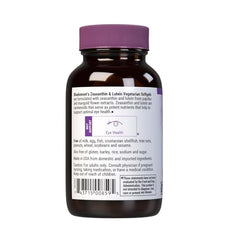 Bluebonnet Zeaxanthin & Lutein softgels closeup shows 4 mg Zeaxanthin and 12 mg Lutein