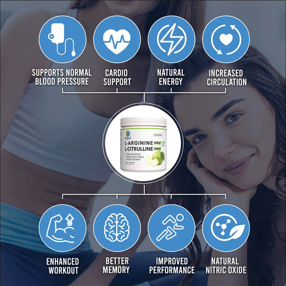 BlueEarth Company label highlights a pure formula without artificial fillers.