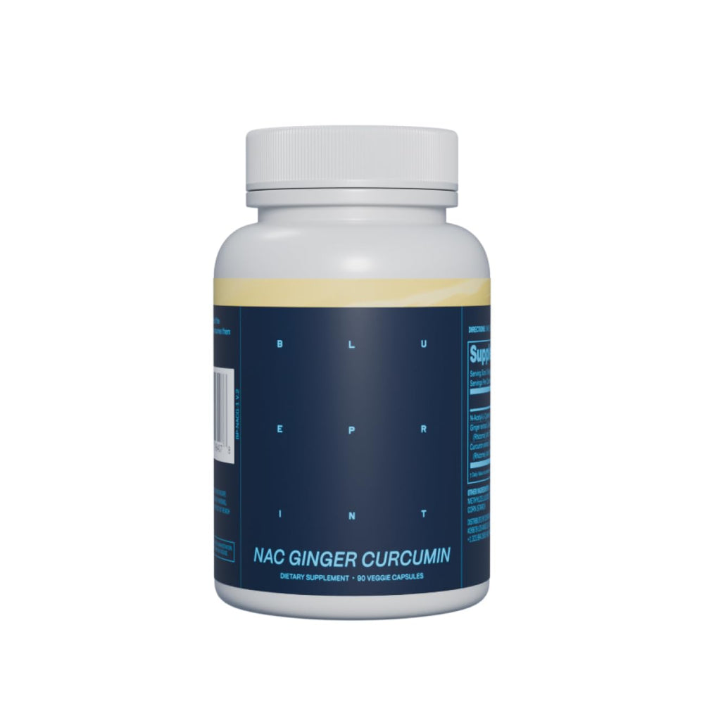 Blueprint Bryan Johnson NAC supplement bottle front showing label for immune support