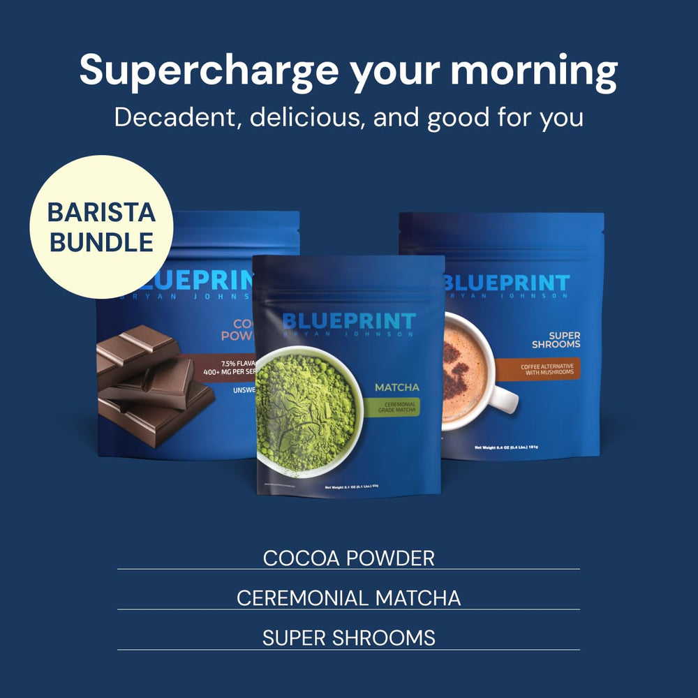 Blueprint Bryan Johnson Super Shroom Coffee scoop in action implies easy daily ritual