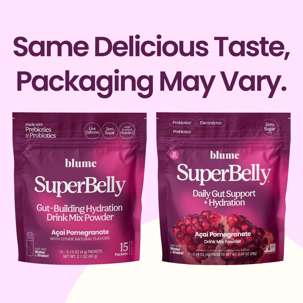 Blume SuperBelly electrolytes support daily hydration during activity