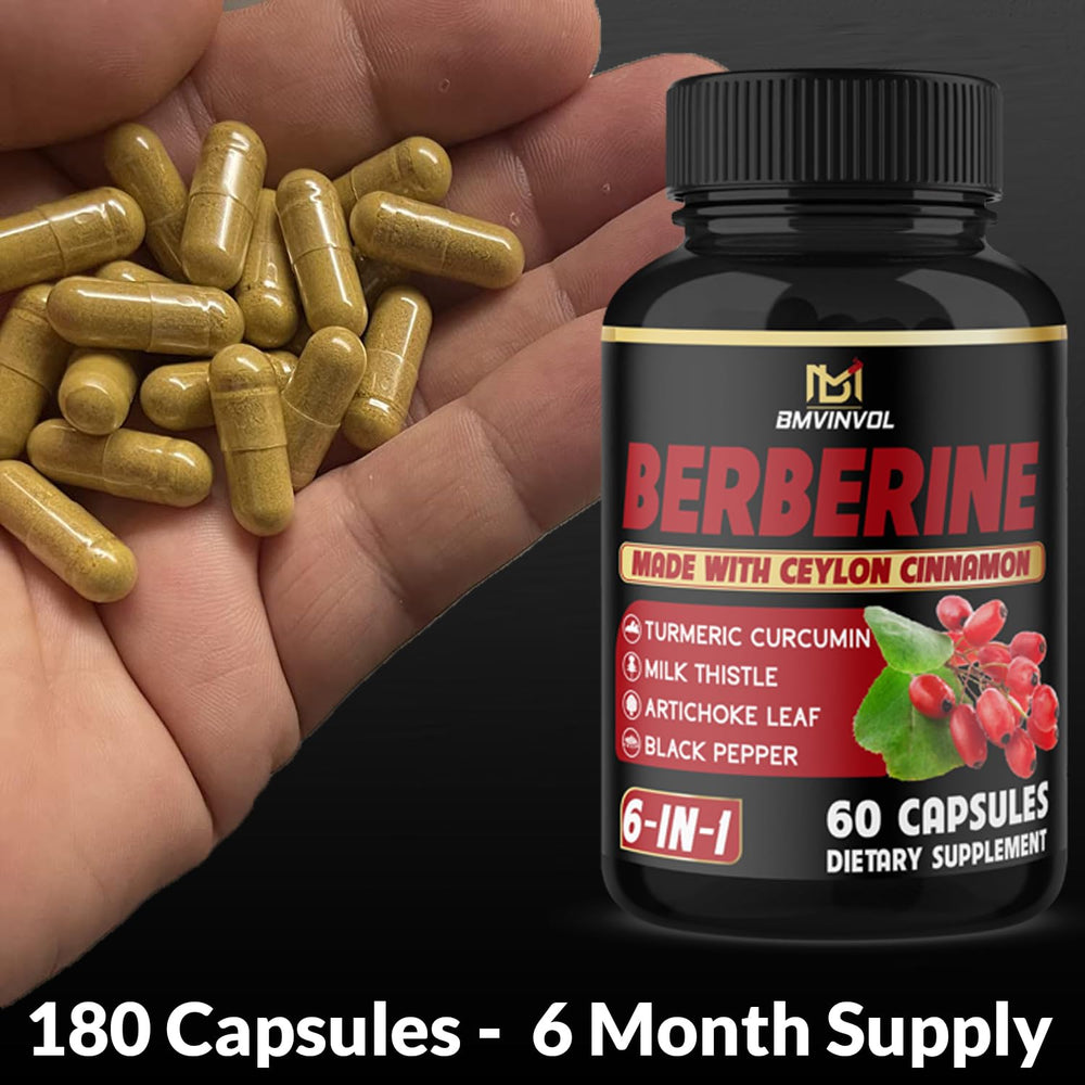 BMVINVOL Berberine 3-pack packaging stacked for value