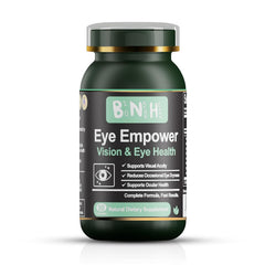 BNH Eye Empower blue light protection bottle promotes daily eye comfort.