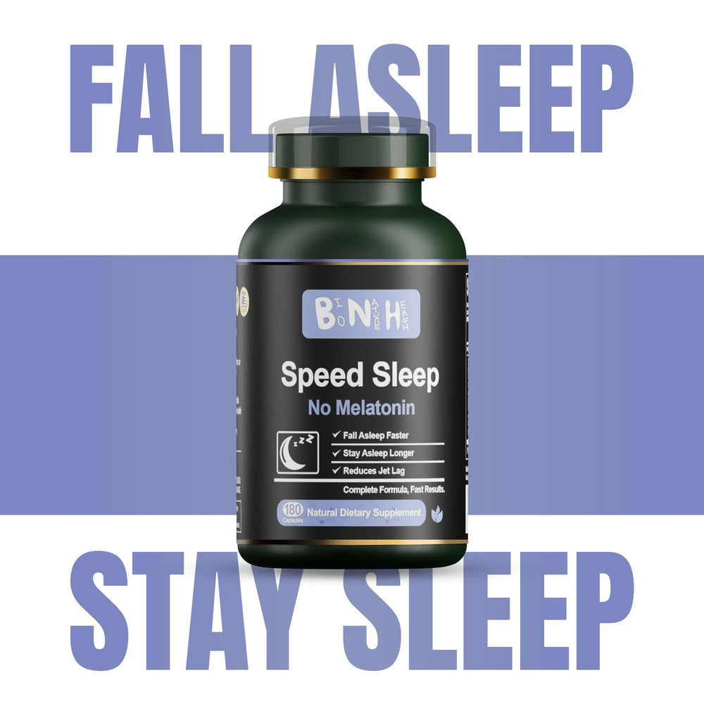 BNH capsules close-up highlighting the 15-herb formula for gentle rest