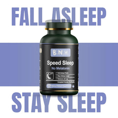 BNH capsules close-up highlighting the 15-herb formula for gentle rest