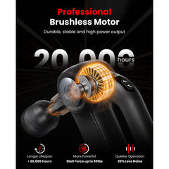 Bob and Brad D5 Ultra delivers 13mm amplitude for deep tissue percussion.