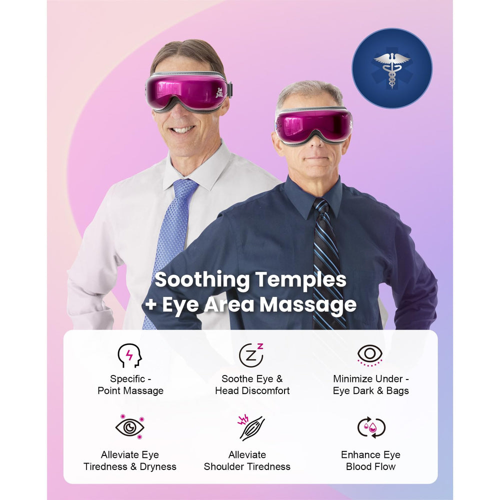 BOB AND BRAD EyeOasis 3 adjustable compression levels for customizable relief.