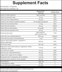 Bob's Best Coral Calcium Supreme nutrition label shows 74 trace minerals from Okinawa.