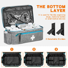 Boczif first aid kit bag with shoulder strap for comfortable transport.