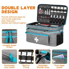 Boczif first aid kit bag waterproof outer shell protects contents during outdoor trips.