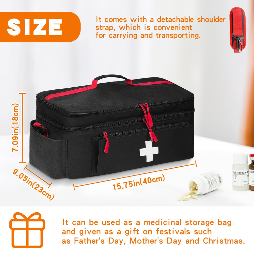 Boczif First Aid Kit internal zipper pocket for compact items visibility.