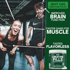 Bod creatine capsules five-gram serving for daily performance support.