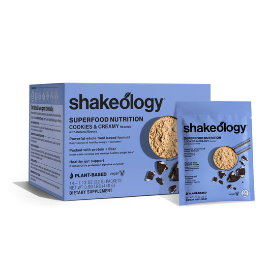 BODi Shakeology cookies creamy 14 servings package ideal for on-the-go nutrition.